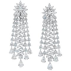 Important Diamond Gold Chandelier Earrings 3