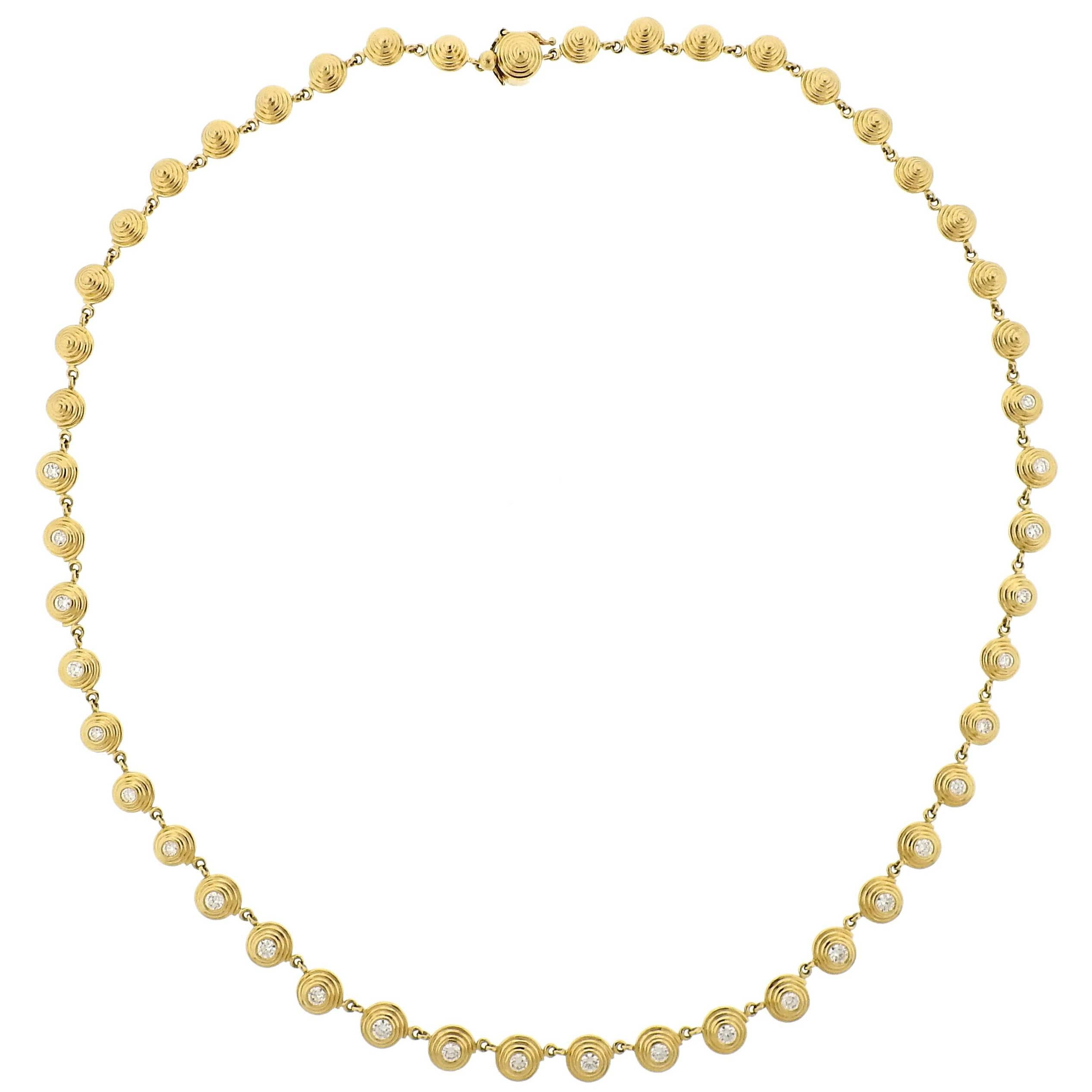 Temple St. Clair Gold Diamond Necklace