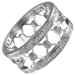 TIFFANY & CO.  Diamond Platinum Ring