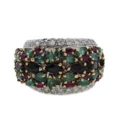 Luise Diamonds, Rubies, Emeralds, Blue Sapphires Band Ring 3