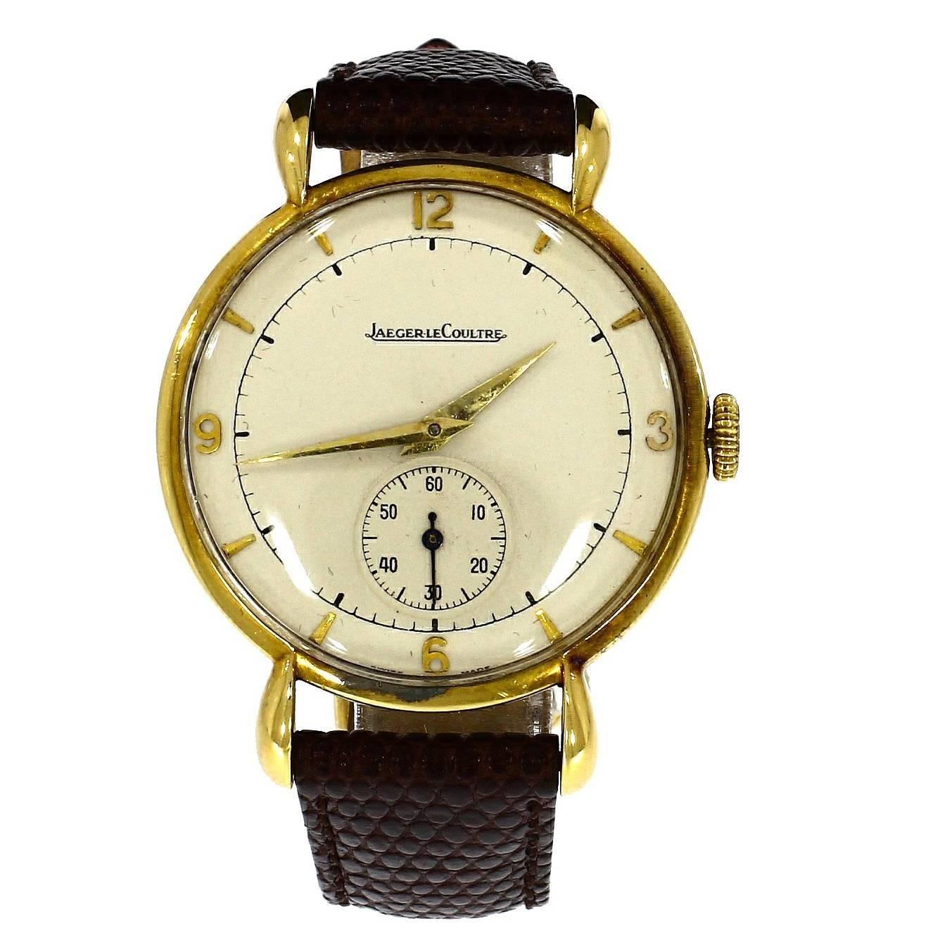 Jaeger LeCoultre Yellow Gold Case 584516 Watch For Sale