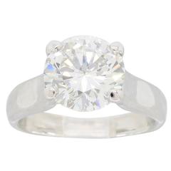 Used GIA Certified 2.00 Carat Platinum Scott Kay Diamond Engagment Ring