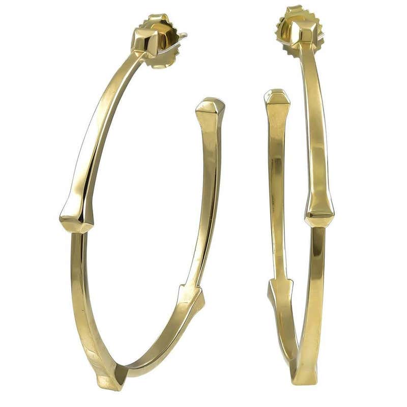 Gucci Diamond Hoop Earrings - 7 For Sale on 1stDibs