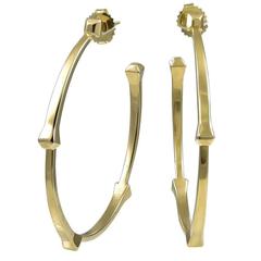 Large Gold GUCCI Hoop Earrings 6