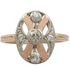 1930s Diamond Yellow Gold Cocktail Ring 10