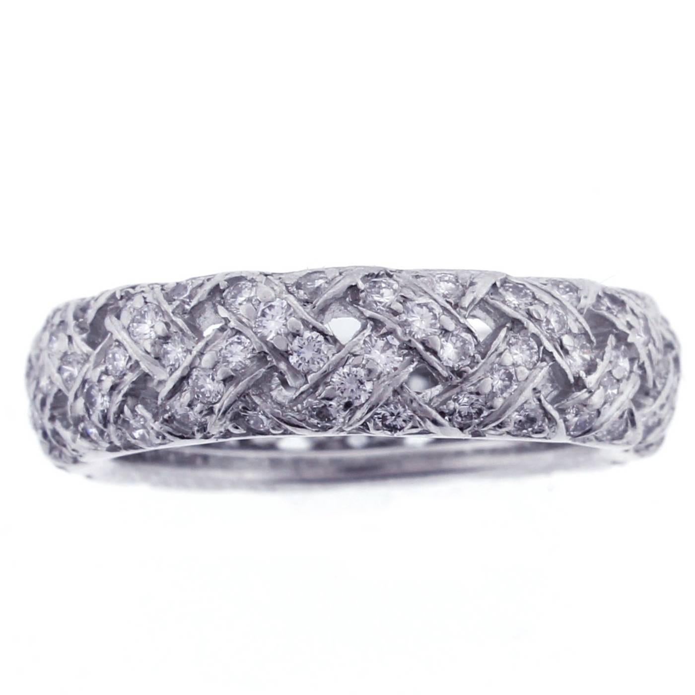 Tiffany & Co. Vannerie Diamond Band-Ring