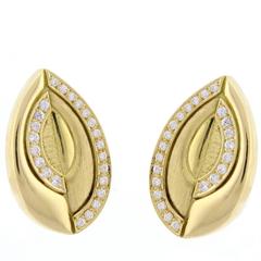 Burle-Marx Diamond Gold Free Form Earrings 10