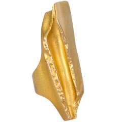 Björn Weckstrom for Lapponia Sculpted Naturalist Gold Ring