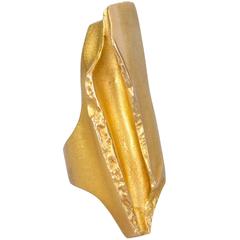 Björn Weckstrom for Lapponia Sculpted Naturalist Gold Ring 12