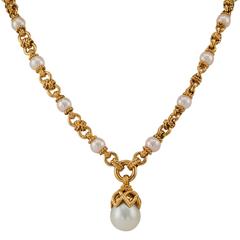 Cultured Pearl South Sea Pearl Gold Necklace