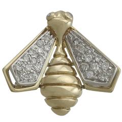 1980s Italian Diamond and Yellow Gold 'Bee' Brooch 12