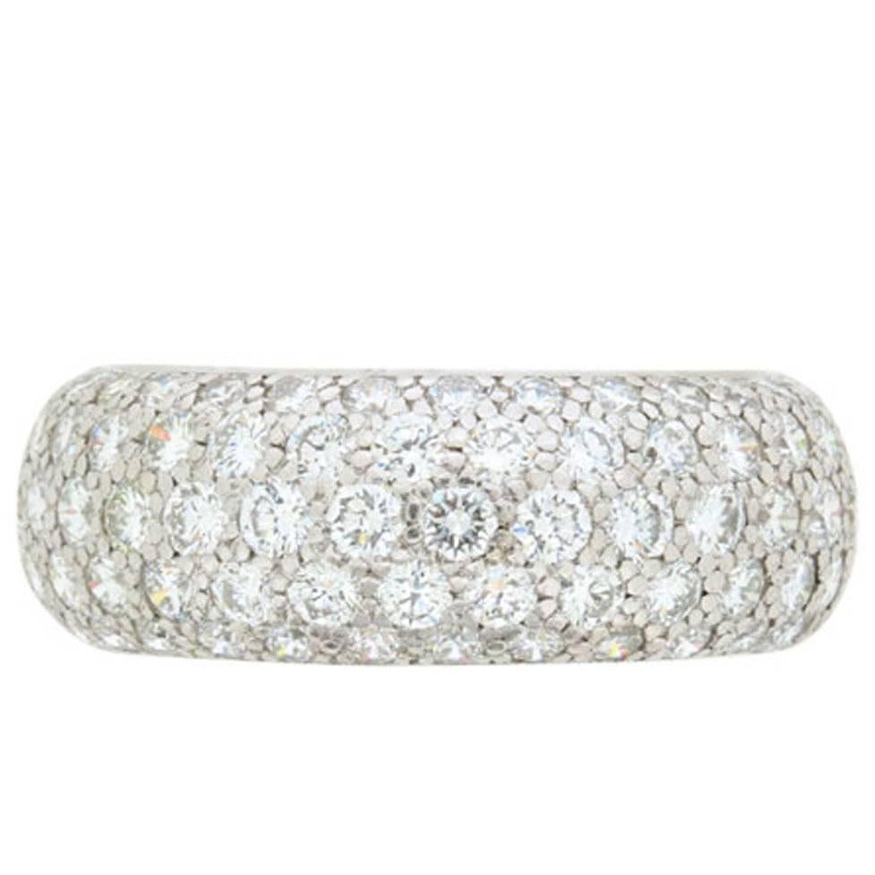 4.50 Carat Tiffany & Co. Etoile Pavé Set Diamond Eternity Ring, circa 1970s
