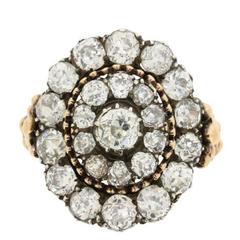 Early Victorian 3.00 Carat Diamond Cluster Ring, circa 1840-1845 9