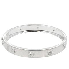 18 Karat White Gold Diamond Buccellati Macri Bangle 10