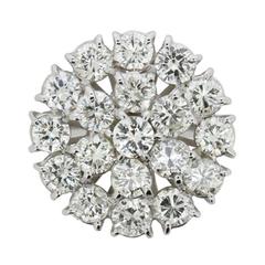 Vintage 4::18 Karat runder Brillantschliff Diamant-Cluster-Ring:: um 1970er Jahre