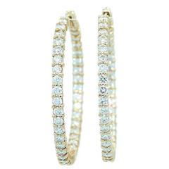 Roberto Coin Rose Gold Diamond Earrings "Perfect Diamond Hoops" 5