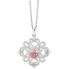 Australian Argyle Pink Diamonds Filigree Pendant Necklace 1
