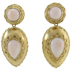 Luise Coral Gold Chandelier Earrings 6