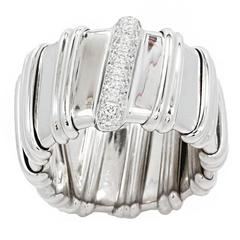 18 Karat White Gold Nabucco Ring with Diamonds