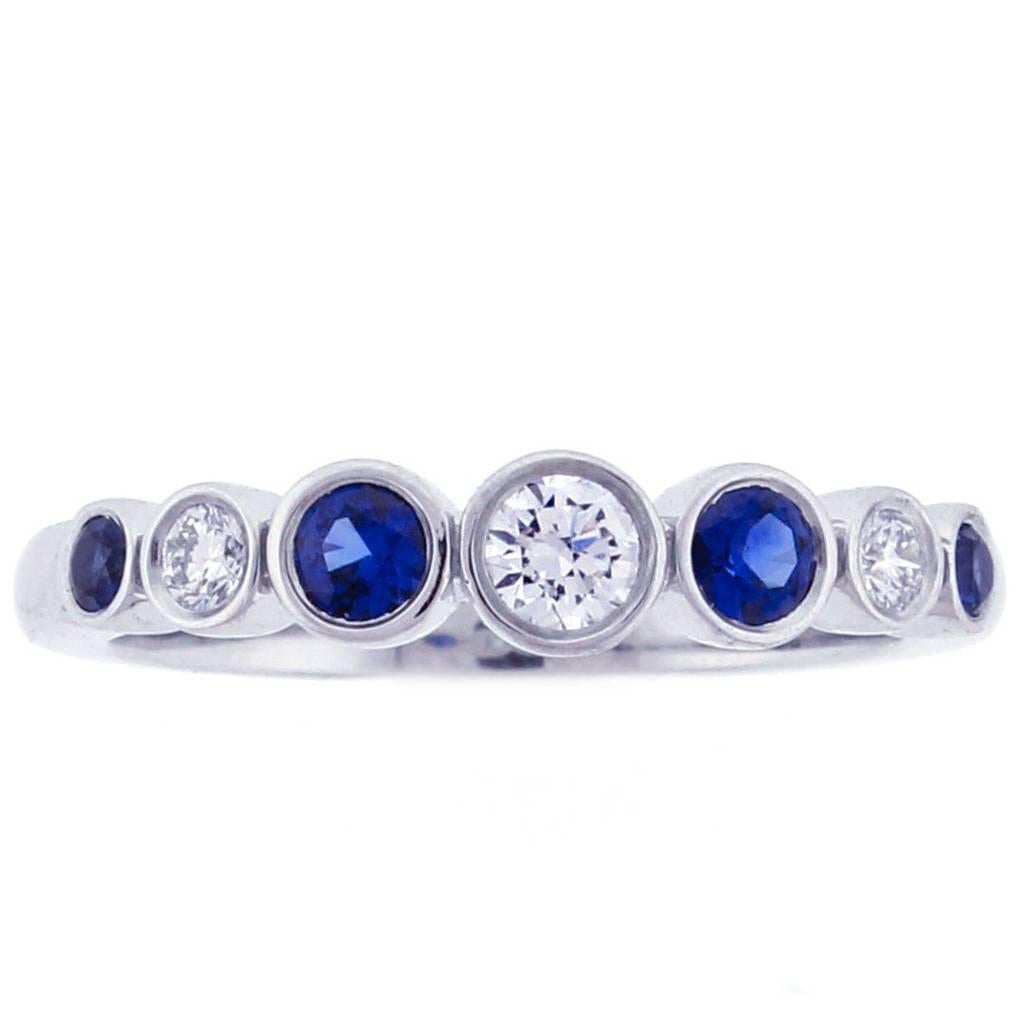 New Tiffany & Co. Sapphire and Diamond Jazz Ring