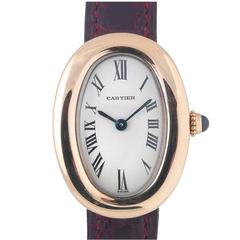 Cartier Ladies Yellow Gold Baignoire Oval Quartz Wristwatch