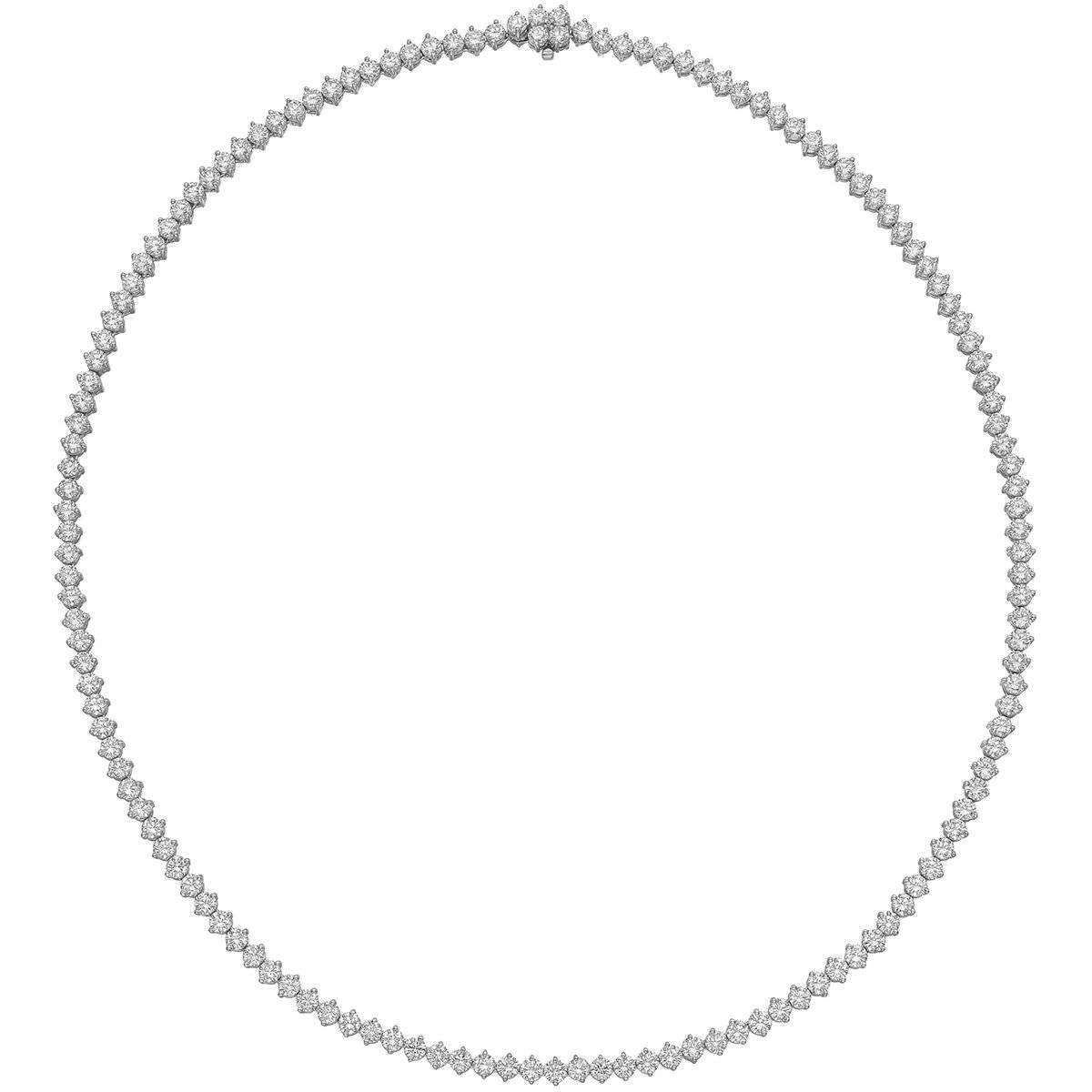 Round Brilliant ​Diamond Line Necklace '26 Carat tw'