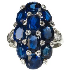 Platinum Art Deco Burma Sapphire Ring