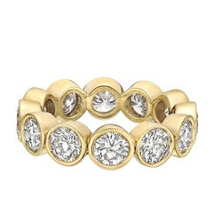 Used Yellow Gold Bezel-Set Diamond Eternity Band
