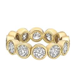 Yellow Gold Bezel-Set Diamond Eternity Band 8
