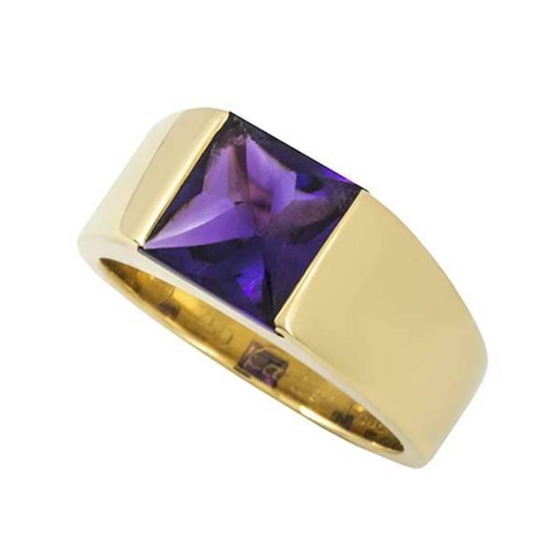 Cartier Tank Ring Amethyst and Gold at 