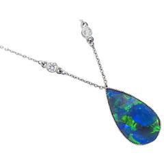 Black Opal and Diamond Necklace 4