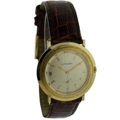 Vintage Longines Yellow Gold Manual Wind Watch