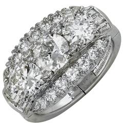 2 Carat Diamond Cocktail Ring, circa 1950s 7