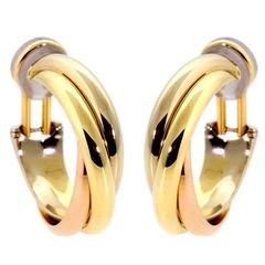 Cartier Trinity-Ohrringe aus Gold mit Creolen