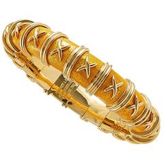 Tiffany & Co. Orange Enamel Schlumberger Bangle 8