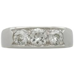 1930s 1.16 Carat Diamond and White Gold Trilogy Ring 7