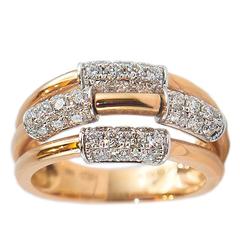 0.91 Ct Diamond Gold Band Ring 2