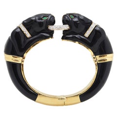 Onyx Diamond Panther Bracelet
