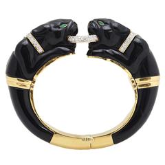 Onyx Diamond Panther Bracelet