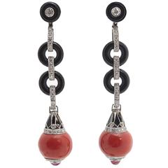 Retro Coral Diamond Onyx Set 2