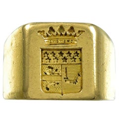 Antique French Gold Chevalier Ring