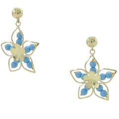 Boucles d'oreilles pendantes en or 18 kt