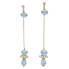 Boucles d'oreilles pendantes en or 18 kt