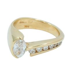 Oval Diamond Yellow Gold Ring