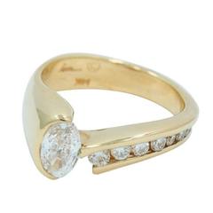Oval Diamond Yellow Gold Ring 11