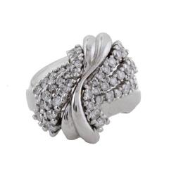 Luise Dome Diamond White Gold Ring 7