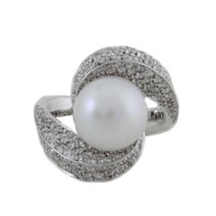 Perla Marina 1, 34 quilates Diamante Blanco Anillo de Oro de 18 kt