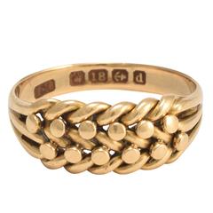 Antique Edwardian Gold Keeper Ring