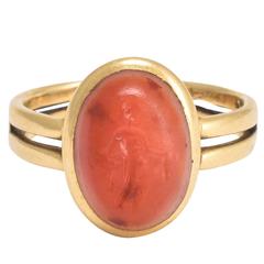 Roman "Fortuna" Carnelian Intaglio Ring