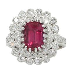 Ruby Diamond White Gold Ring 10